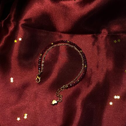 Ayra luxury bracelet for girls in maroon and gold for formal occasions