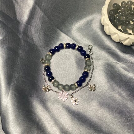 Mira luxury chain bracelet for girls with bead and chain design