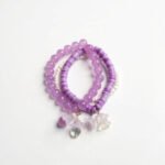 lilac floral bracelet stack summer