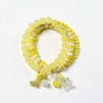 yellow floral bracelet stack summer