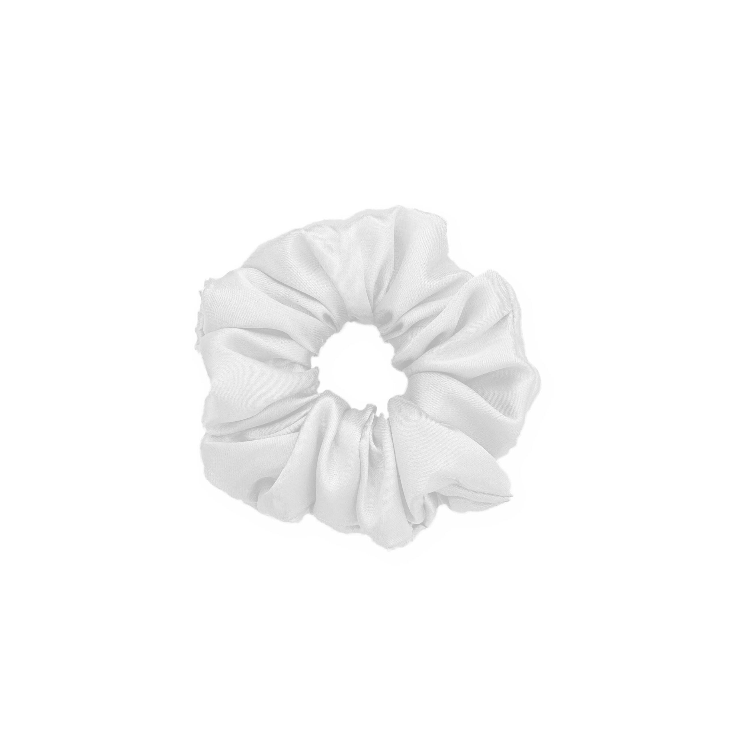 scrunchie colour change-min White - Silk Scrunchie - Image 1