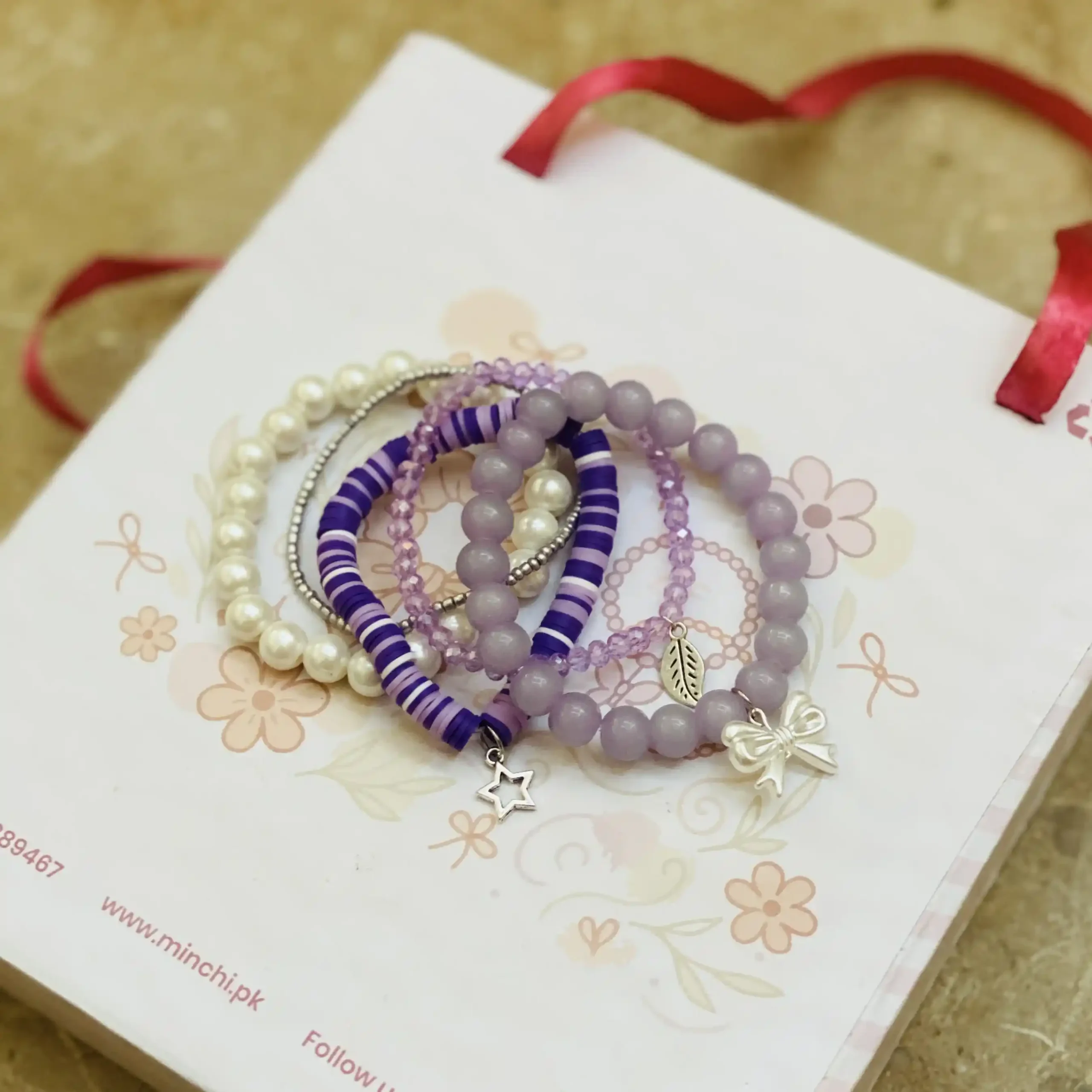 IMG_2505_5_11zon Summer Bracelet Stack - Purple - Image 1