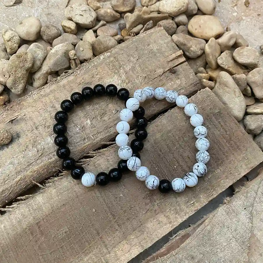 IMG_3972_3_11zon Black and White Matching Bracelets - Image 1